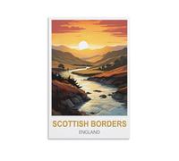 1000 Piece Jigsaws Puzzles for Adults,Scottish Borders England PostersClassic Brain Challenge Jigsaw Puzzle, Difficult Challenging Game 52x38CM