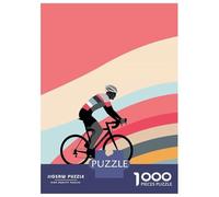 1000 Piece Jigsaws Retro Minimalist Cyclist Puzzle for Adults Toy Wall Decor Difficult Challenge Deal As Gifts for The Whole Family 70x50cm/1000pcs