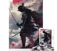 1000 Piece Jigsaws Samurai Warrior Katana Puzzles for Teenagers Hand Speed Race Wishlist with Santa Claus Brainteaser Family Games (38x52cm)
