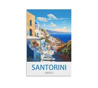 1000 Piece Jigsaws Santorini Greece For Kids And Adults, Personalised Assembling Jigsaw Fun Game 70x50CM