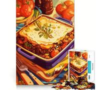 1000 Piece Jigsaws Shepherd's Pie Still Life Illustration Smooth Edge Play Focus Fun Game Cozy Time Play Birthday Game Gift(38x26cm)