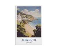 1000 Piece Jigsaws，Sidmouth Devon Posters Puzzle 1000 Pieces Wood Puzzle Adult Children'S Educational Toy Family Decompression Game 38x26CM