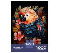 1000 Piece Jigsaws Stylish Parrot Painting Puzzle for Adults Toy Wall Decor Difficult Challenge Deal As Gifts for The Whole Family 38x26cm/1000pcs