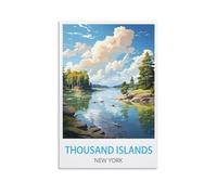 1000 Piece Jigsaws，Thousand Islands New York Jigsaws Puzzles 1000 Pieces Classic Jigsaws Educational Games Toys ， Best Gift for Adults and Kids 52x38cm