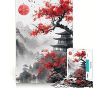 1000 Piece Jigsaws Traditional Chinese Ink Smooth Edge Play Focus Fun Game Cozy Time Play Birthday Game Gift (38x52cm)