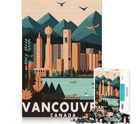 1000 Piece Jigsaws Vancouver Canada Travel Smooth Edge Play Focus Fun Game Cozy Time Play Birthday Game Gift(38x26cm)