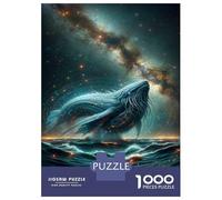 1000 Piece Jigsaws Whale Art Print Fantasy Ocean Decor Puzzle for Adults Toy Wall Decor Difficult Challenge Deal As Gifts for The Whole Family 38x26cm/1000pcs