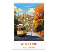 1000 Piece Jigsaws，Wheeling West Virginia Home Decor Birthday Party Gift Toy for Men Women Elders Seniors 38x52cm