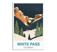 1000 Piece Jigsaws，White Pass Colorado Jigsaws Puzzles 1000 Pieces Classic Jigsaws Educational Games Toys ， Best Gift for Adults and Kids 70x50cm