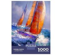 1000 Piece Jigsaws Yacht Boat Racing 2 Puzzle for Adults Toy Wall Decor Difficult Challenge Deal As Gifts for The Whole Family 38x26cm/1000pcs