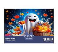 1000 Piece Jumbie Pumpkins Game Puzzle for Adults Gifts Fun Challenging Home Decoration Brainteasing Halloween Style Jigsaw Puzzle for Women Men Adult 38x26cm/1000pcs