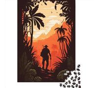 1000 Piece Jungle Explorer Adventure Jigsaw Puzzles for Adults Puzzles for Adults Puzzles Unique Home Decor And Gifts 1000pcs (38x26cm)