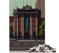 1000 Piece Kaiserslautern Pixel Art Square Jigsaw Puzzles for Adults & Wooden Puzzles Learning Educational Toys Family Games 1000pcs (75x50cm)