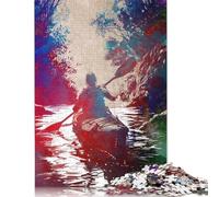 1000 Piece Kayaking Through Nature Jigsaw Puzzles for Adult Puzzle Jigsaws for Adults Age 14+ 1000pcs (38x26cm)
