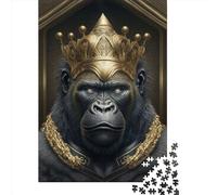 1000 Piece King Gorilla Art Deco 1 Jigsaw Puzzles for Adult Teenagers Wooden Puzzles Sustainable Puzzle for Adults | Games 1000pcs (75x50cm)