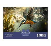 1000 Piece Kingfisher Jigsaw Puzzle Challenge High Difficulty for Adults Home Decorations Educational Games Age 12+ for Adults 70x50cm/1000pcs