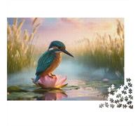 1000 Piece Kingfisher Jigsaw Puzzle for Adults & Kids - Challenging Brain Teaser, Reed Bed Puzzle, Decoration Gifts 38x26cm/1000pcs