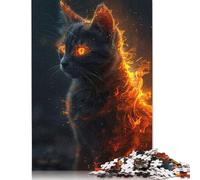 1000 Piece Kitten On Fire Jigsaw Puzzles for Adults Puzzle Jigsaws for Adults Home Educational Games DIY Toys 1000pcs (75x50cm)