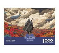 1000 Piece Knight And Whale Jigsaw Puzzles Great Gift for Adults Challenging Games Home Decors Whales of The Phantom Sky Jigsaw Puzzle for Adults And Kids Age 12 And Up 70x50cm/1000pcs