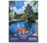 1000 Piece Koi Goldfish Jigsaw Puzzle for Adults - Family Fun, Family Game, Sacred Spring Puzzle, Decoration Gifts 38x26cm/1000pcs