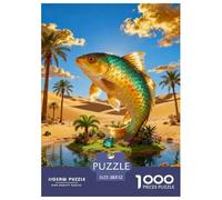 1000 Piece Koi Jigsaw Puzzle for Adults - Cooperative Play & Educational Activity, Desert Oasis Puzzles, Home Decoration Birthday Gifts 52x38cm/1000pcs