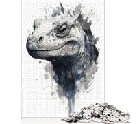 1000 Piece Komodo Dragon Watercolor Jigsaw Puzzlesfor Adults Puzzle Jigsaws for Adults Unique Home Decor And Gifts 1000pcs (38x26cm)