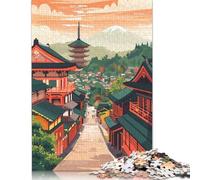 1000 Piece Kyoto Travel Poster Jigsaw Puzzle for Adult Teenagers Paper Puzzles for Adults Family Activity Jigsaw Puzzles 38x26cm/1000pcs