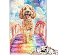 1000 Piece Labradoodle Rainbow Bridge Square Puzzle for Adults, Wooden Puzzles Puzzle Hands-on Game 1000pcs (75x50cm)