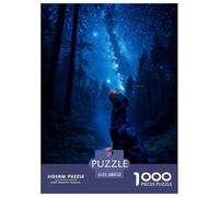 1000 Piece Labrador Retriever Jigsaw Puzzles for Adults - Challenging Game, Starry Forest Puzzles, Home Decoration Birthday Gifts 52x38cm/1000pcs