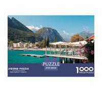 1000 Piece Lake Garda Jigsaw Puzzle for Family Night - Eco-Friendly Paper, Fun Group Activity & Engaging Home Project 38x26cm/1000pcs