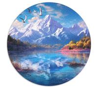 1000 Piece Lakes And Snowy Mountains Game Puzzle Great Gift for Adults Challenging Games Home Decoration Brainteasing Natural Scenery Jigsaw Puzzle for Adults And Kids 1000pcs (67.5x67.5cm)