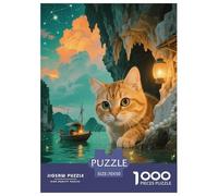 1000 Piece LaPerm Cat Jigsaw Puzzle for Adults - Family Fun, Educational Toys, Cat Cave Puzzles, Decoration Unique Gift 70x50cm/1000pcs
