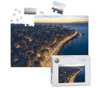 1000 Piece Large Jigsaw Puzzles for Adults, aerial night shot beirut lebanon city beirut multiple the Challenge Stitch Wooden Puzzle Creative Games Gift Ideas for Women Men Teens