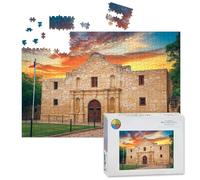 1000 Piece Large Jigsaw Puzzles for Adults, Alamo San Antonio TX the Challenge Stitch Wooden Puzzle Creative Games Gift Ideas for Women Men Teens