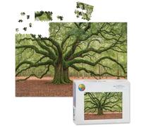 1000 Piece Large Jigsaw Puzzles for Adults, Angel Oak Tree Johns Island South the Challenge Stitch Wooden Puzzle Creative Games Gift Ideas for Women Men Teens