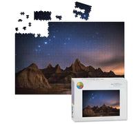 1000 Piece Large Jigsaw Puzzles for Adults, Badlands SD Big Dipper the Challenge Stitch Wooden Puzzle Creative Games Gifts Ideas for Women Men Teens