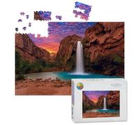 1000 Piece Large Jigsaw Puzzles for Adults, Beautiful Havasu Falls Havasupai Arizona the Challenge Stitch Wooden Puzzle Creative Games Gift Ideas for Women Men Teens