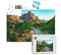 1000 Piece Large Jigsaw Puzzles for Adults, beautiful Zion national park sunny day utah the Challenge Stitch Wooden Puzzle Creative Games Gift Ideas for Women Men Teens