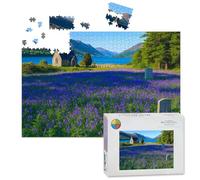 1000 Piece Large Jigsaw Puzzles for Adults, Bluebells Ballachulish Scottish Highlands the Challenge Stitch Wooden Puzzle Creative Games Gifts Ideas for Women Men Teens