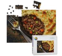 1000 Piece Large Jigsaw Puzzles for Adults, Braised Beef Shepherd s Pie the Challenge Stitch Wooden Puzzle Creative Games Gifts Ideas for Women Men Teens