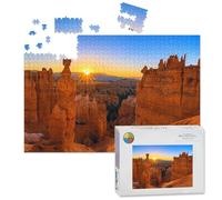 1000 Piece Large Jigsaw Puzzles for Adults, Bryce Canyon Sunrise the Challenge Stitch Wooden Puzzle Creative Games Gift Ideas for Women Men Teens