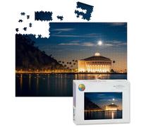1000 Piece Large Jigsaw Puzzles for Adults, catalina casino avalon bay night catalina island california the Challenge Stitch Wooden Puzzle Creative Games Gift Ideas for Women Men Teens