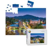 1000 Piece Large Jigsaw Puzzles for Adults, College Campus Town Skyline Boone the Challenge Stitch Wooden Puzzle Creative Games Gifts Ideas for Women Men Teens