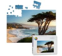1000 Piece Large Jigsaw Puzzles for Adults, Colorful beachfront by Sea the Challenge Stitch Wooden Puzzle Creative Games Gifts Ideas for Women Men Teens