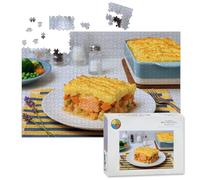 1000 Piece Large Jigsaw Puzzles for Adults, Creamy fish pie fisherman s pie traditional the Challenge Stitch Wooden Puzzle Creative Games Gifts Ideas for Women Men Teens