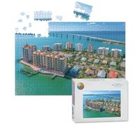 1000 Piece Large Jigsaw Puzzles for Adults, Downtown Sarasota Skyline Bridge Skyrises Florida the Challenge Stitch Wooden Puzzle Creative Games Gift Ideas for Women Men Teens