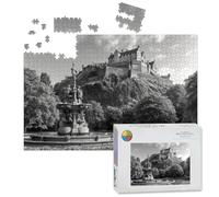 1000 Piece Large Jigsaw Puzzles for Adults, Edinburgh Castle Scotland from Princes the Challenge Stitch Wooden Puzzle Creative Games Gifts Ideas for Women Men Teens