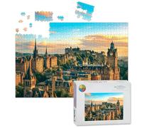 1000 Piece Large Jigsaw Puzzles for Adults, Edinburgh skyline seen from Calton Hill the Challenge Stitch Wooden Puzzle Creative Games Gifts Ideas for Women Men Teens