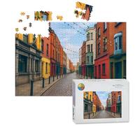 1000 Piece Large Jigsaw Puzzles for Adults, Empty Streets Dublin City centre Dublin Ireland the Challenge Stitch Wooden Puzzle Creative Games Gift Ideas for Women Men Teens