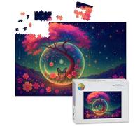 1000 Piece Large Jigsaw Puzzles for Adults, Enchanting Butterfly Glowing Tree Starry Sky Magical the Challenge Stitch Wooden Puzzle Creative Games Gift Ideas for Women Men Teens